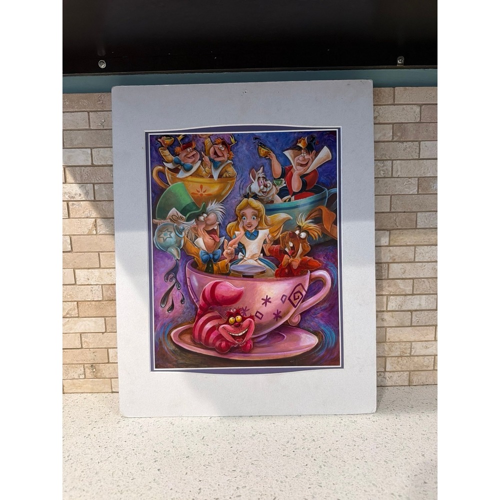 Disney Artist Print - Darren Wilson -‎ Alice Tea Cups
